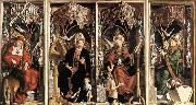 PACHER, Michael Altarpiece of the Church Fathers oil painting on canvas